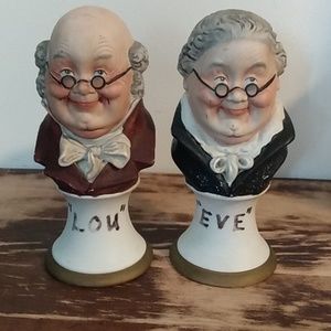 Vintage Arnart 5th avenue handpainted Lou and Eve figurine s